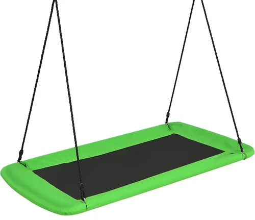 Miniatura 8 de Costzon Columpio rectangular gigante de 60 pulgadas para niños y adultos, resistente al desgaste para interiores y exteriores, con marco de acero