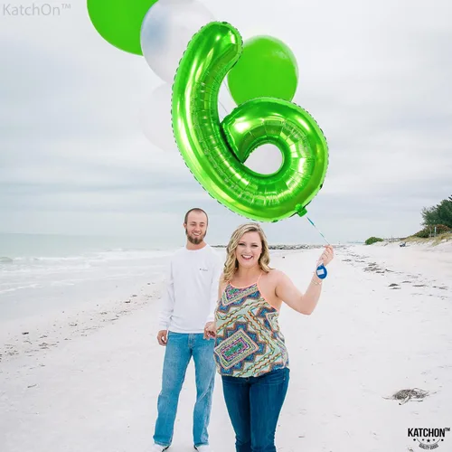 Miniatura 805 de KatchOn, Globo grande azul número 2 de 40 pulgadas Decoraciones de cumpleaños de Baby Shark para niño de 2 años Globo azul número 2 Globo