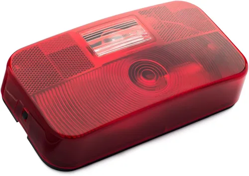 Lumitronics luz roja de montaje en superficie - luz de freno/giro/trasera/de emergencia para RV, remolque, cámper, quinta rueda y autocaravanas Negro