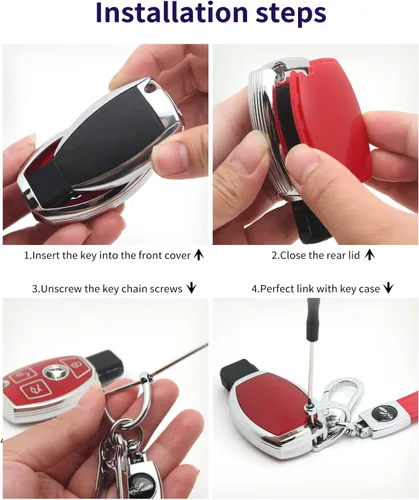 Miniatura 7 de Adecuado para llaves Mercedes Benz. Funda de llave de TPU suave avanzada es compatible con CLS CLK AMG CLK GLC GLE GLS ML SL SLK A C E R S G Llave
