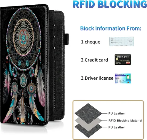 Miniatura 150 de Funda para chequera para hombres y mujeres, cartera de cuero RFID con ranuras para tarjetas de crédito, soporte de cheques duplicados personales