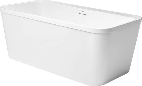Miniatura 7 de PROFLO PFFSR5931 Borealis - Tina de remojo acrílica de 59 pulgadas con drenaje central, conjunto de drenaje y desbordamiento, color blanco