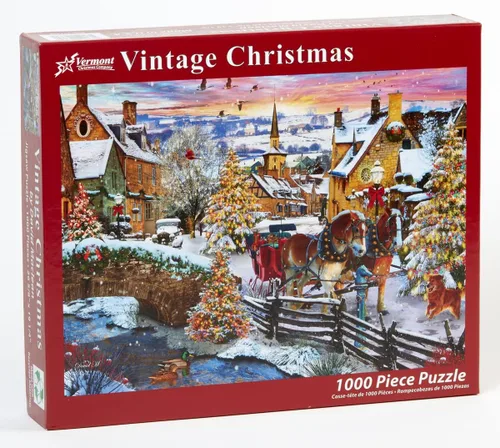 Miniatura 2 de Vermont Christmas Company Rompecabezas de Navidad vintage de 1000 piezas