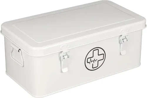 Miniatura 9 de Caja de primeros auxilios, botiquín de primeros auxilios, lata de almacenamiento de medicamentos de metal, caja vacía de primeros auxilios