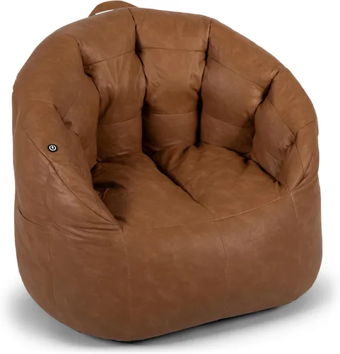 Miniatura 23 de Big Joe Milano - Silla de Puf con Cuero Montana Negro Vibe