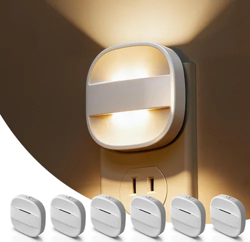 Miniatura 8 de L LOHAS LED - Luz nocturna enchufable, luces nocturnas plegables enchufables a la pared con sensor de crepúsculo a amanecer, 2 niveles de brillo