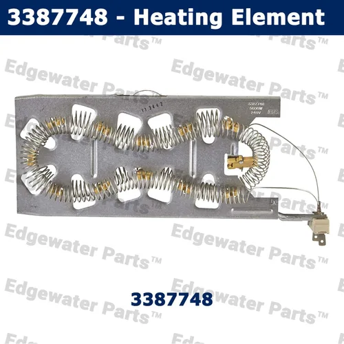 Miniatura 2 de Edgewater Parts 3387748, W10864898 Unidad de calefacción eléctrica compatible con secadores Whirlpool y Kenmore
