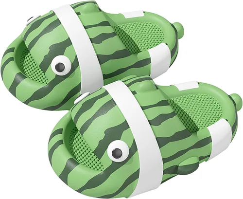 Jerzmy Cute Clown Fish Cloud Slides for Boy Girl Kids Toddler, Soft Novelty Funny Animals House Slippers Non-Slip Beach Shoes for Indoor Outdoor