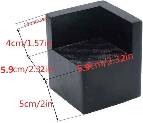 Miniatura 3 de Mysummer Paquete de 4 elevadores cuadrados para muebles, color negro, añade 2 pulgadas de altura al sofá, escritorios, mesas y sillas, crea patas