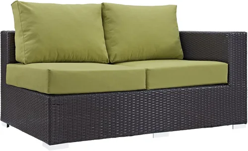 Miniatura 33 de Modway EEI-1911-EXP-ORA Convene - Muebles otomanos cuadrados de tela para patio, muebles de exterior, color naranja espresso Espresso Naranja