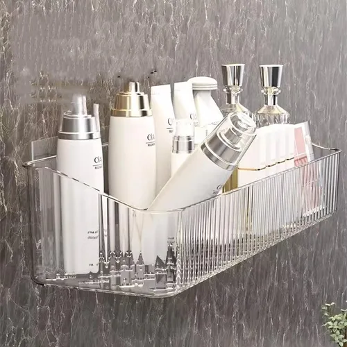 Miniatura 5 de Organizador adhesivo para ducha de 2 piezas, organizador de maquillaje, organizador de maquillaje, cubos de almacenamiento para baño y cocina