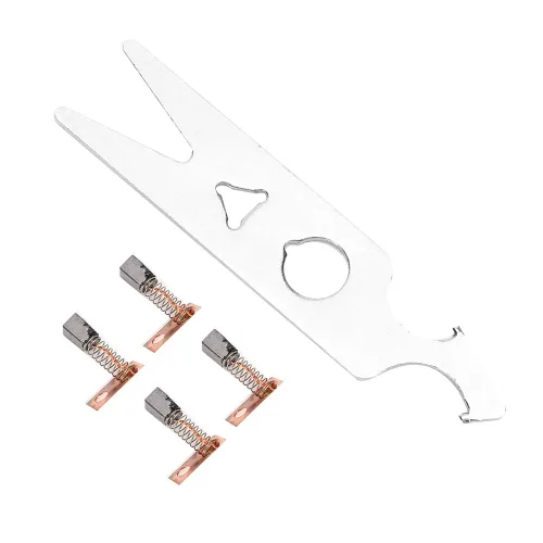 Miniatura 9 de Herramientas de manicura para taladro de uñas, 2 pares de llaves de cepillo de carbono, juego de taladro de uñas, pieza de mano, pieza de repuesto