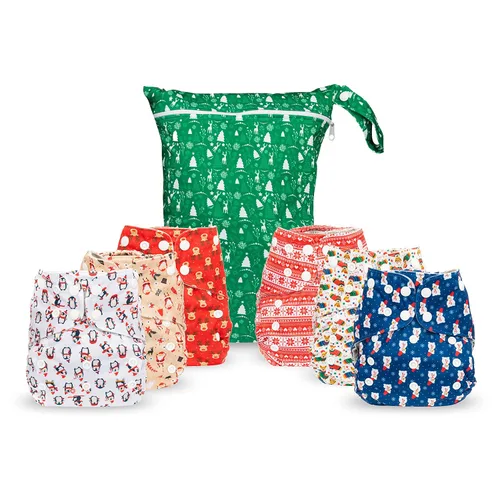 Miniatura 16 de Simple Being Pañales de tela reutilizables, doble refuerzo, talla única, lavables, suaves, absorbentes, impermeables, ecológicas, unisex, para bebé