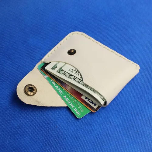 Miniatura 43 de Cartera organizadora de tarjetas de bolsillo frontal cosida a mano minimalista de cuero genuino para tarjetas, billetera con tarjetero pequeño, Negro