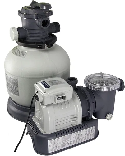 Intex Bomba de filtro de arena con GFCI (110 a 120 V), 14 - pulgadas, gris