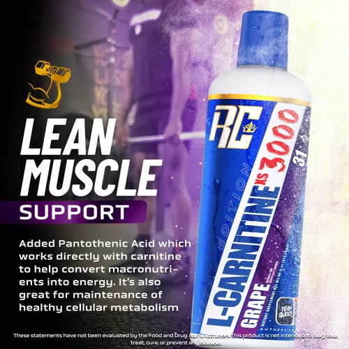 Miniatura 5 de Ronnie Coleman Signature Series L-Carnitine XS 3000 Líquido, metabolismo de aminoácidos y apoyo de fuerza muscular magra, sin estimulantes, sin