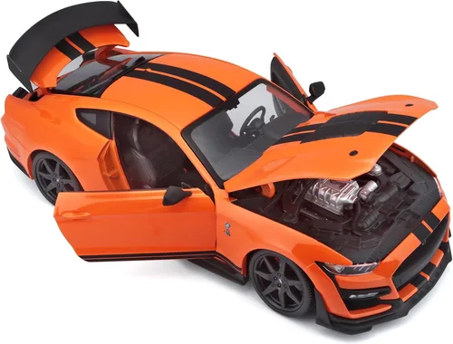 Miniatura 2 de Maisto - Modelo a escala 1/18 compatible con Mustang Shelby GT500 2020 (naranja)