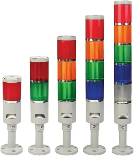 ATO Luz de pila, flash LED, CA 110 V, torre de señal industrial, con lámpara de advertencia de alarma de zumbador, para estaciones de operador,