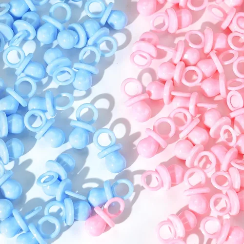 Miniatura 9 de 36 chupones de plástico para juego de baby shower, chupetes de baby shower de 2.75 pulgadas, chupetes azules para decoración de baby shower