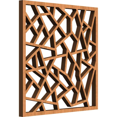 Miniatura 44 de 7 3/8 pulgadas de ancho x 7 3/8 pulgadas de alto x 3/8 pulgadas de alto, paneles de pared de madera con calado decorativo extra pequeño de Venecia