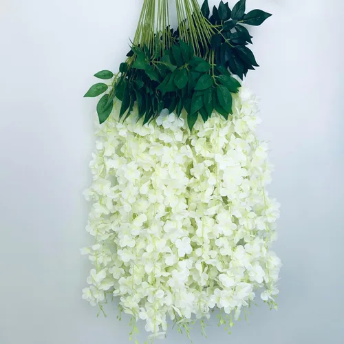 Miniatura 2 de Paquete de 40 guirnaldas de vides de flores de glicina, cuerdas de flores artificiales de 3.75 pies, flores colgantes falsas, flores de guirnalda