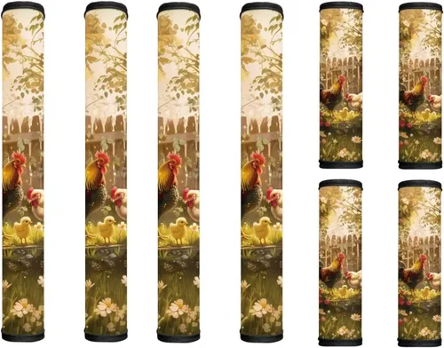 Miniatura 10 de America250 - Juego de 8 fundas antideslizantes para manijas de puerta de refrigerador, 4 de julio de 2026, protectores para nevera, horno, mantener