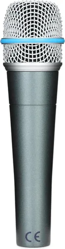 Miniatura 3 de Shure Micrófono de instrumento dinámico supercardioide Beta 57A con soporte de base redonda