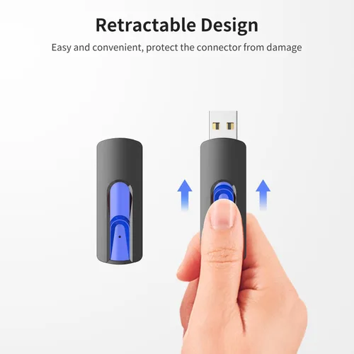 Miniatura 5 de RAOYI 10 unidades de unidades de memoria USB de 4 GB deslizantes retráctiles a granel USB 2.0 pulgar, unidad de salto, unidad de cremallera
