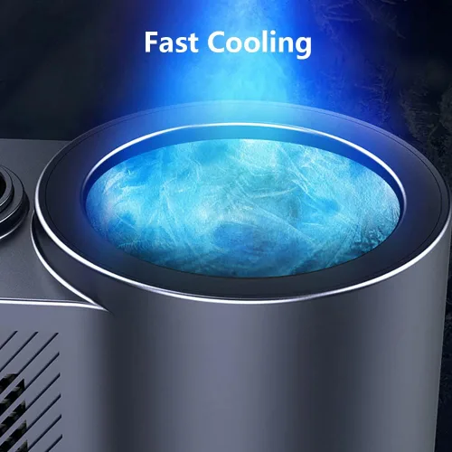 Miniatura 5 de Riloer Taza portátil inteligente 2 en 1 para automóvil, con calefacción y refrigeración, para café, bebidas, leche, cerveza, refrigerador, pantalla