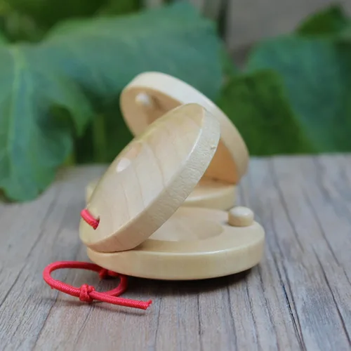Miniatura 5 de Castañuelas de madera para adultos - Instrumento musical (2 piezas)