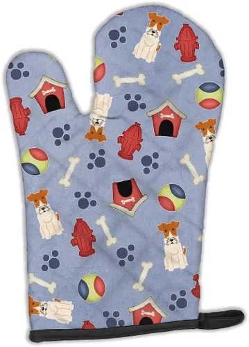 Miniatura 321 de Caroline's Treasures BB2732OVMT Dog House Collection Border Collie - Guante de horno grueso resistente al calor para sartenes calientes y horno