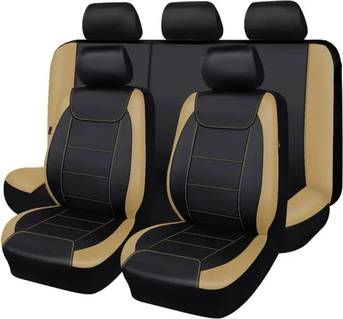 Miniatura 13 de Fundas para asientos de coche Flying Banner, protectoras, impermeables, de cuero sintético con fibra de carbono para asientos delanteros y traseros