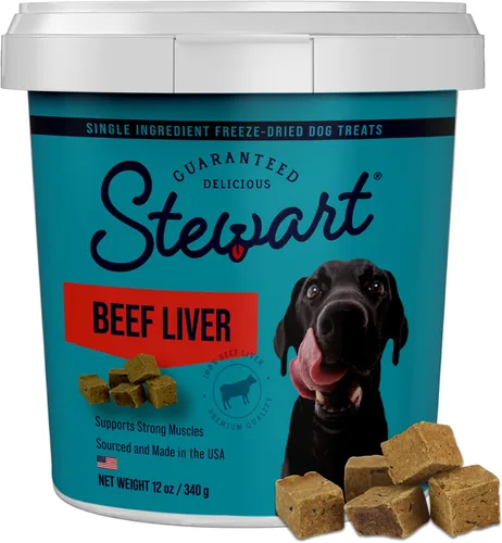 Miniatura 12 de Stewart Golosinas de hígado de res para perros, 4 onzas, ~ 90 piezas, crudas liofilizadas, de un solo ingrediente, golosinas de entrenamiento
