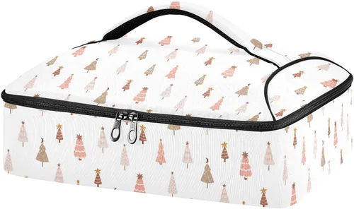 Miniatura 9 de Wamika Bolsa térmica de pizza de guepardo negro, bolsa térmica con aislamiento de leopardo, cazuela para utensilios de cocina para alimentos