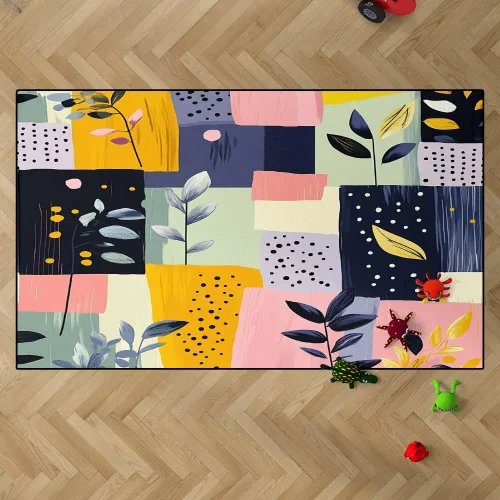 Miniatura 9 de TOMWISH - Alfombra abstracta pintada a mano en blanco y negro con pintura dorada, sala de estar, dormitorio, decoración de suelo, alfombra