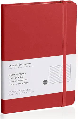 Miniatura 29 de Cuaderno rayado con tapa dura para hombres y mujeres – Cuadernos para escribir, trabajo, escuela, hogar y notas diarias, 160 páginas – Tamaño A5