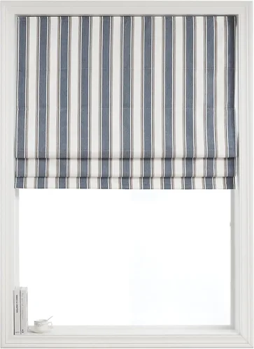 Miniatura 7 de Everyday Celebration Persianas romanas para ventanas, 100% opacas, sin cordones, rayas verticales, persianas de tela tejida, 26 pulgadas de ancho x