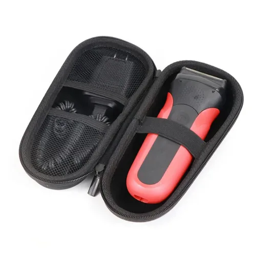 Miniatura 7 de Angoily Bolsa de almacenamiento portátil para cortapelos con doble cremallera, organizador de viaje para afeitadoras y herramientas de aseo