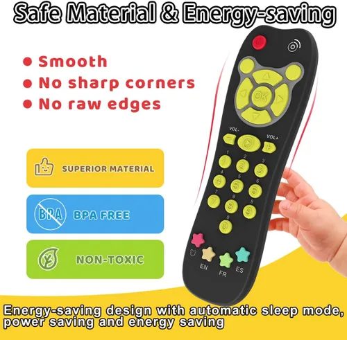 Miniatura 3 de KALUYA Juguete a distancia de TV para bebé, juguete de control remoto para niños pequeños, juego realista, educación temprana, juguetes musicales