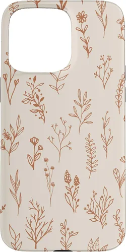 Miniatura 31 de Cute Beige Brown Wildflower Aesthetic Flower Pattern Case for iPhone 17