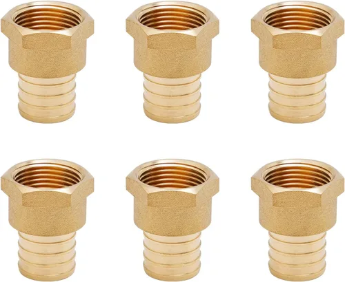 Miniatura 16 de SUNGATOR Paquete de 2 accesorios de latón PEX de 1" a 1" hembra NPT, certificados por