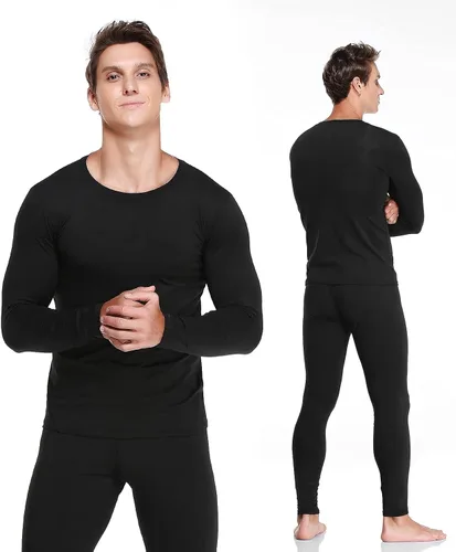 Miniatura 3 de JZCreater Conjunto de ropa interior térmica para hombre capa superior e inferior pantalones largos para hombre