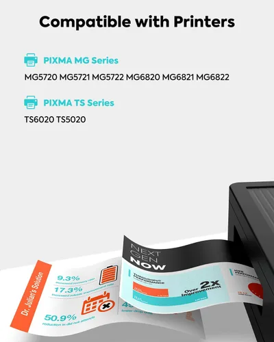 Miniatura 3 de TESEN Cartucho de tinta de repuesto compatible para Canon 270 XL 271 XL PGI 270XL CLI 271XL con uso gris con impresora Canon PIXMA MG7720 PIXMA