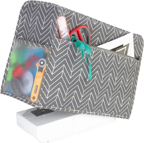 Funda Yarwo para máquina de coser, cubierta protectora antipolvo con bolsillos para la mayoría de las máquinas de coser estándar y accesorios,