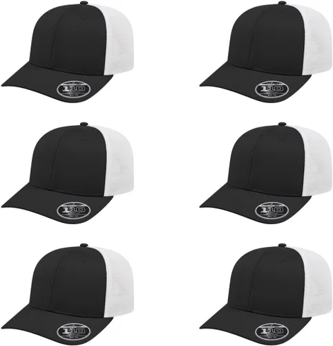 Miniatura 30 de Cap America i8502 Flexfit 110 Premium - Gorra de camionero de perfil medio con 6 paneles de malla trasera con protección UV y cierre ajustable Azul