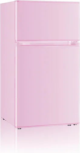 Miniatura 9 de Saeoola Mini refrigerador con congelador, 3.2 pies cúbicos, mini refrigerador compacto de 2 puertas con congelador separado para dormitorio