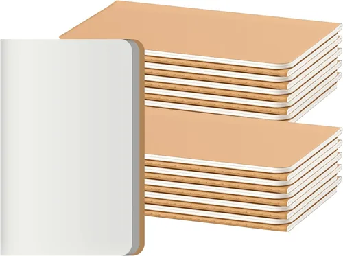 20 paquetes de cuadernos en blanco pequeños de bolsillo a granel con papel grueso sin rayar, 60 páginas, 14 x 9 cm, tamaño A6, fácil de llevar,