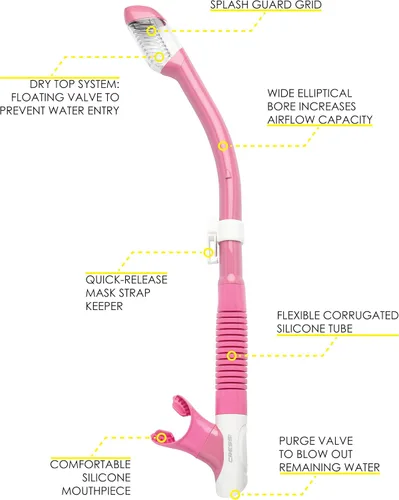 Miniatura 3 de Cressi Juego de esnórquel para adultos Máscara y snorkel Máscara de silicona cómoda de primera calidad Snorkel superior seco Diseñado