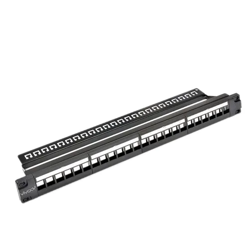 Miniatura 7 de Panel de conexión en blanco modular del marco del panel de conexión de los puertos FTP de 1U 24 puertos Panel de conexión en blanco para montaje