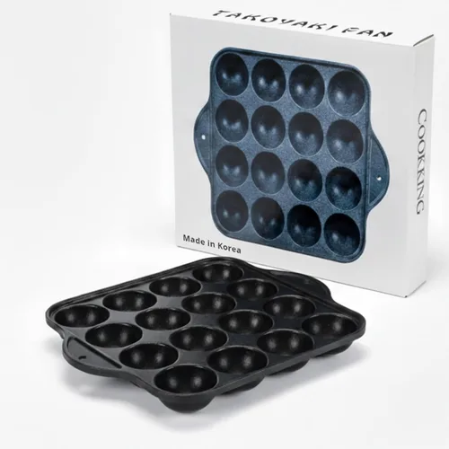 Miniatura 2 de CookKing - Sartén antiadherente TAKOYAKI para parrilla/placa de cocción, fabricada en Corea